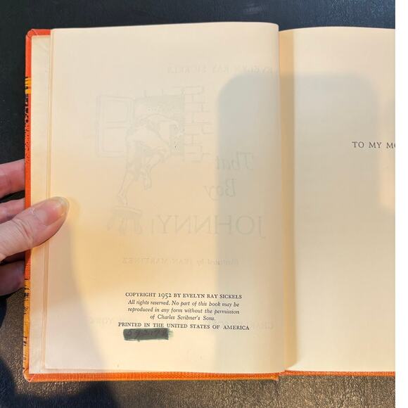 VTG 1952 That Boy Johnny book by Evelyn R. Sickels, HC - Picture 4 of 5